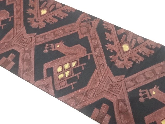 Japanese Kimono / Antique / Fukuro Obi Silk